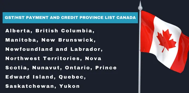 GST/HST Payment Province List Canada